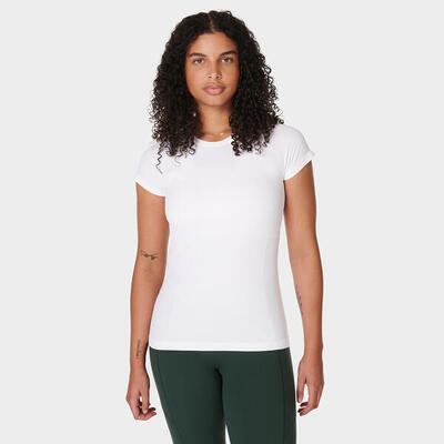 Sweaty betty athlete seamless workout t-shirt lilapaars xs