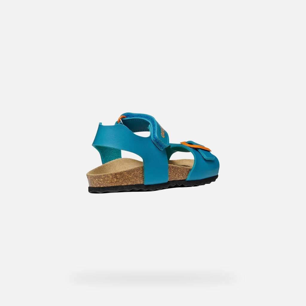 Sandales Garçon J GHITA BOY Bleu Ciel/Orange 6/7