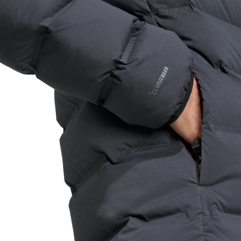 Jacheta pentru bărbați adidas Helionic Climawarm Stretch Hooded Down