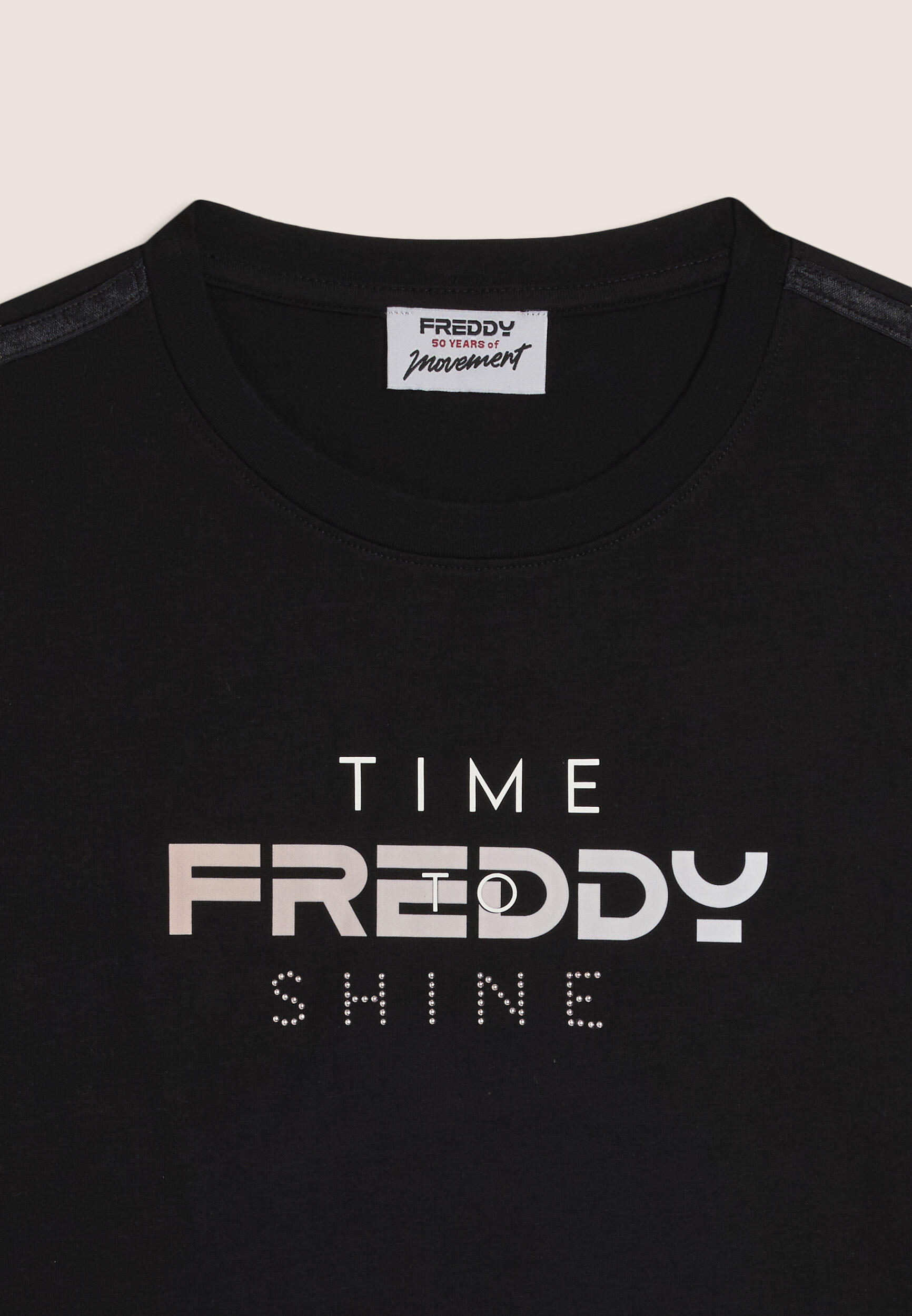 Felpa Girocollo con Logo FREDDY e Slogan "Time Shine" 3/3