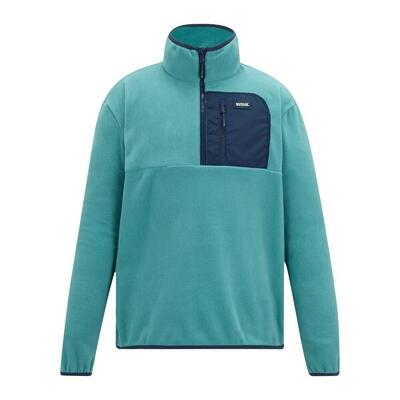 Heren frankie half zip fleece top (noordpool/zwart)