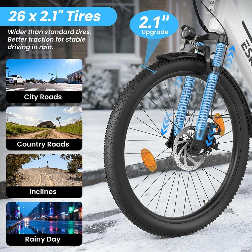 Bicicletta elettrica da città ESKUTE C100 Plus 26" con batteria da 36V 13Ah 3/7