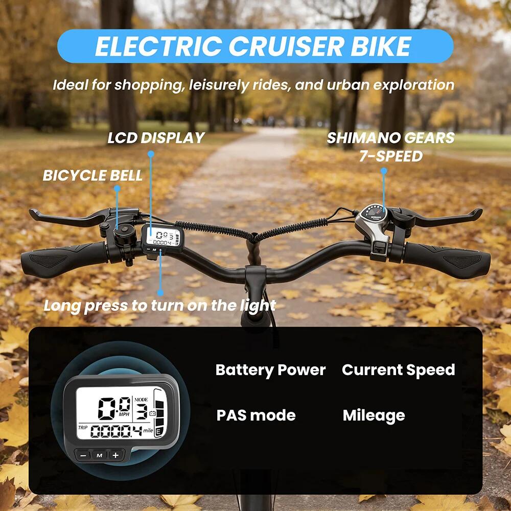 Bicicletta elettrica ESKUTE C100 Plus 26", motore da 250W, batteria da 36V 13Ah 7/7