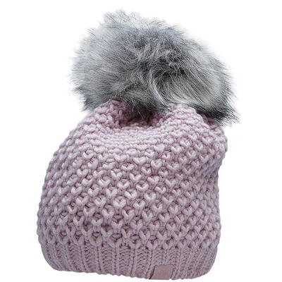 4f damesmuts lichtpaars met pompon