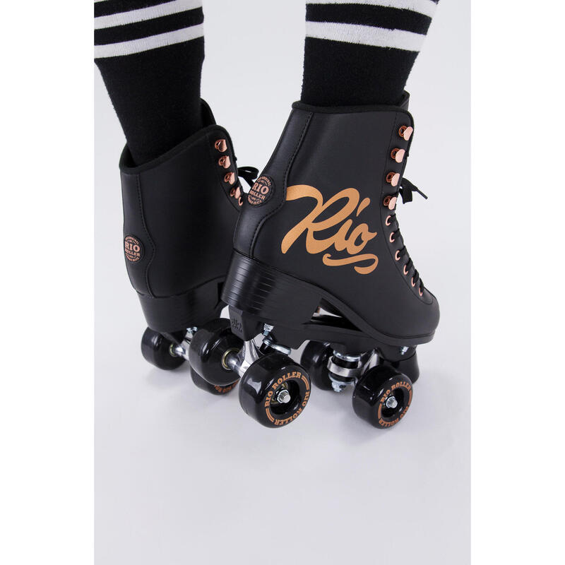 Rolschaatsen Quad Roze Zwart