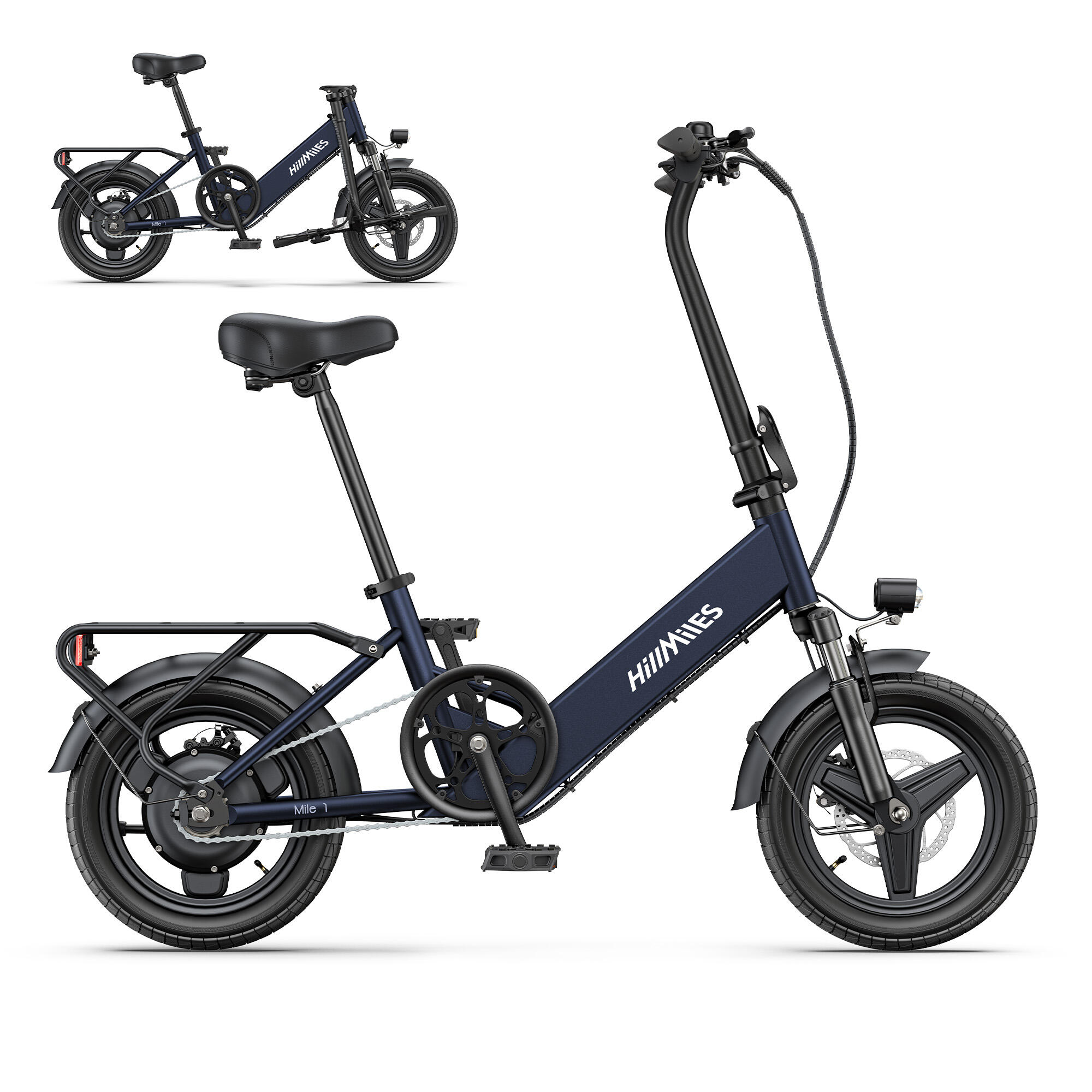Bicicletta elettrica pieghevole HillMiles Mile 1, 250W, 36V, batteria da 10,4Ah 3/7