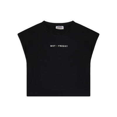 T-shirt manica corta cropped con stampe MST FREDDY