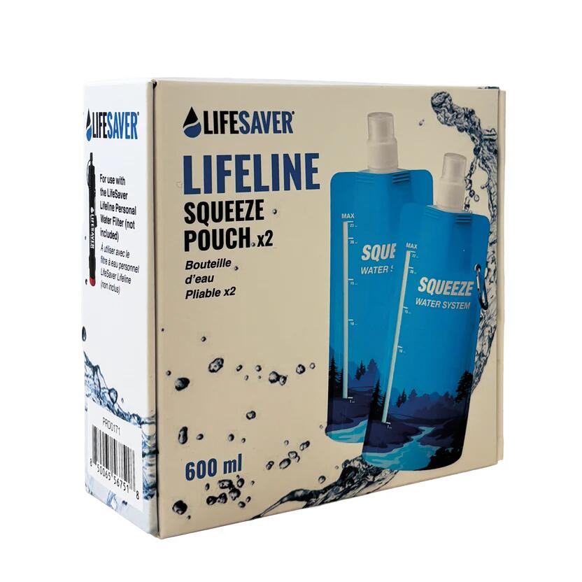 LifeSaver Lifeline Squeeze Pouch – 1L Lightweight Water Reservoir 3/4