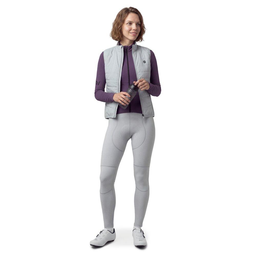 Damen Radsport lange fahrradträgerhose für SRX Premier-W Gray Grau 3/8