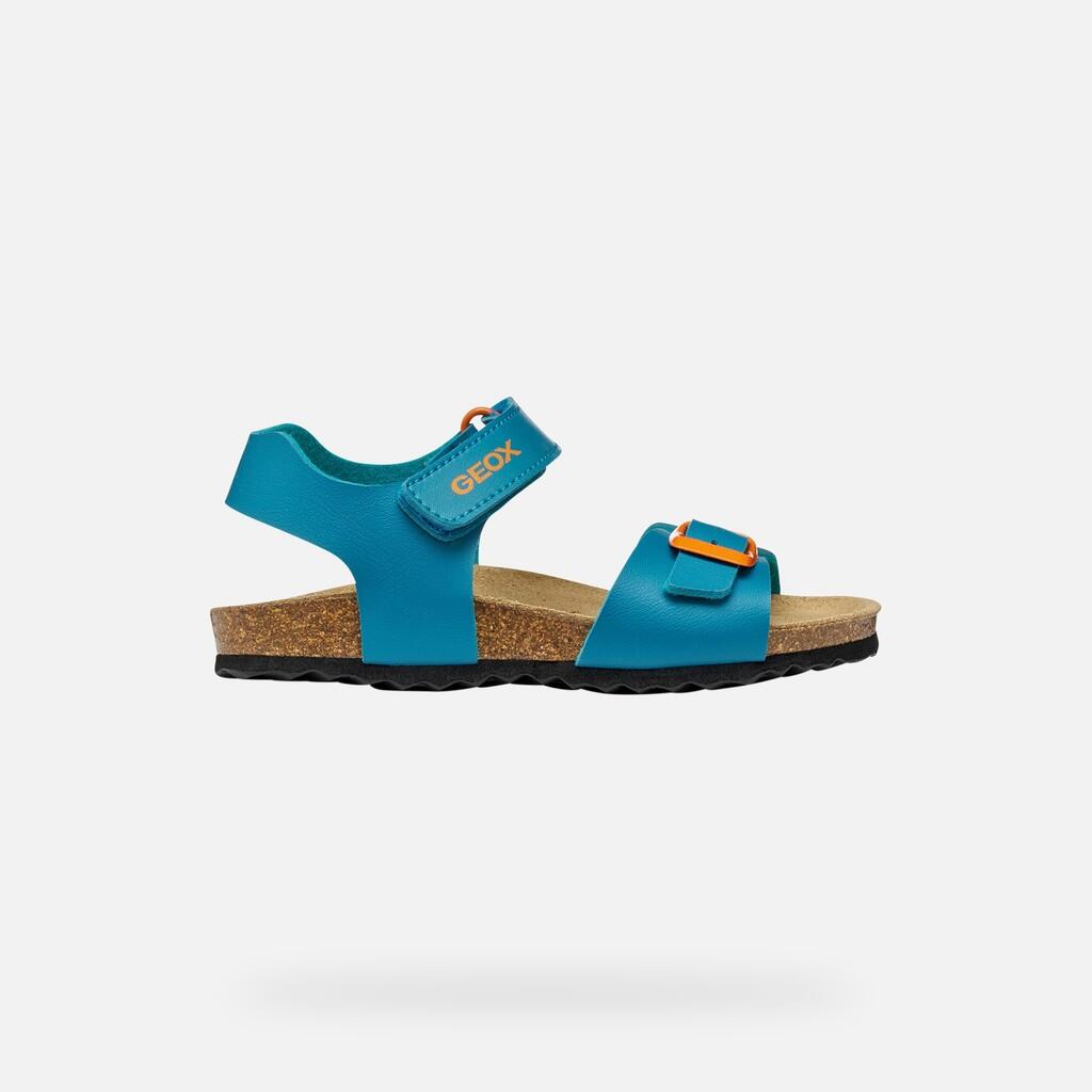 Sandales Garçon J GHITA BOY Bleu Ciel/Orange 2/7