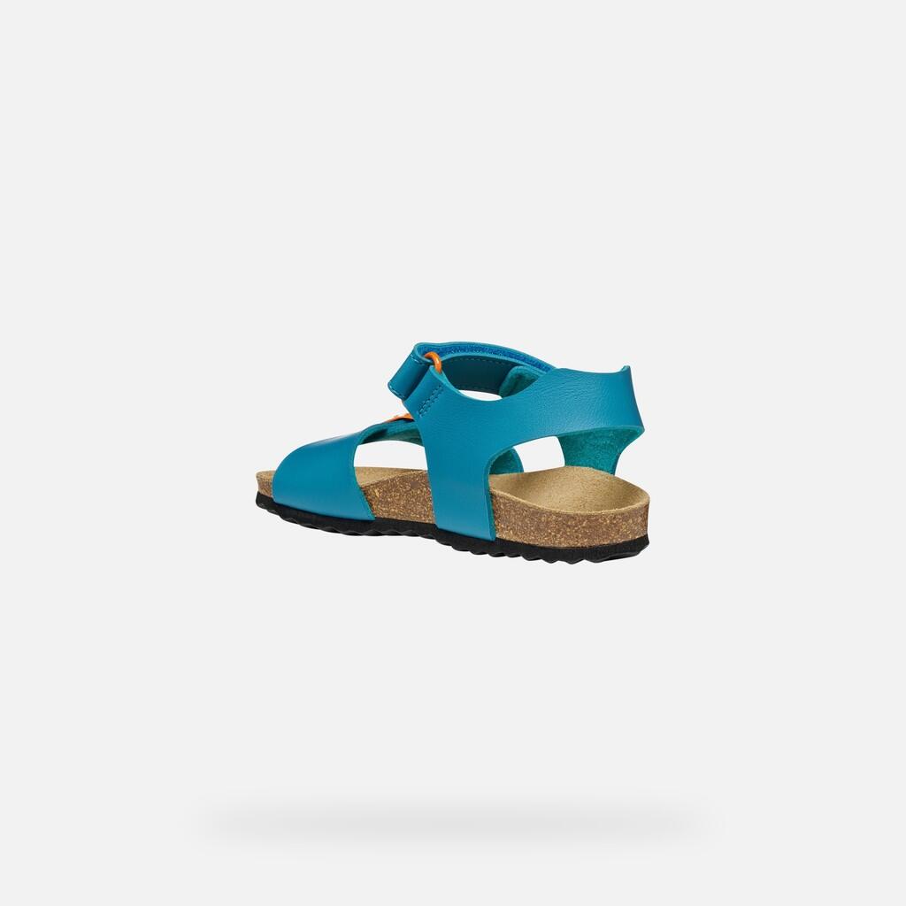 Sandales Garçon J GHITA BOY Bleu Ciel/Orange 5/7