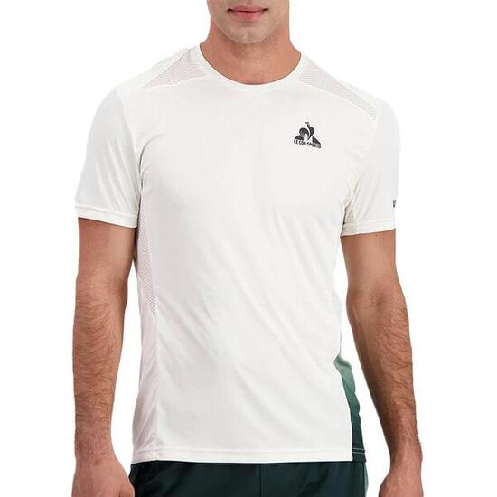 Maglia Sportiva Tennis Pro Le Coq Sportif Ecru/Verde