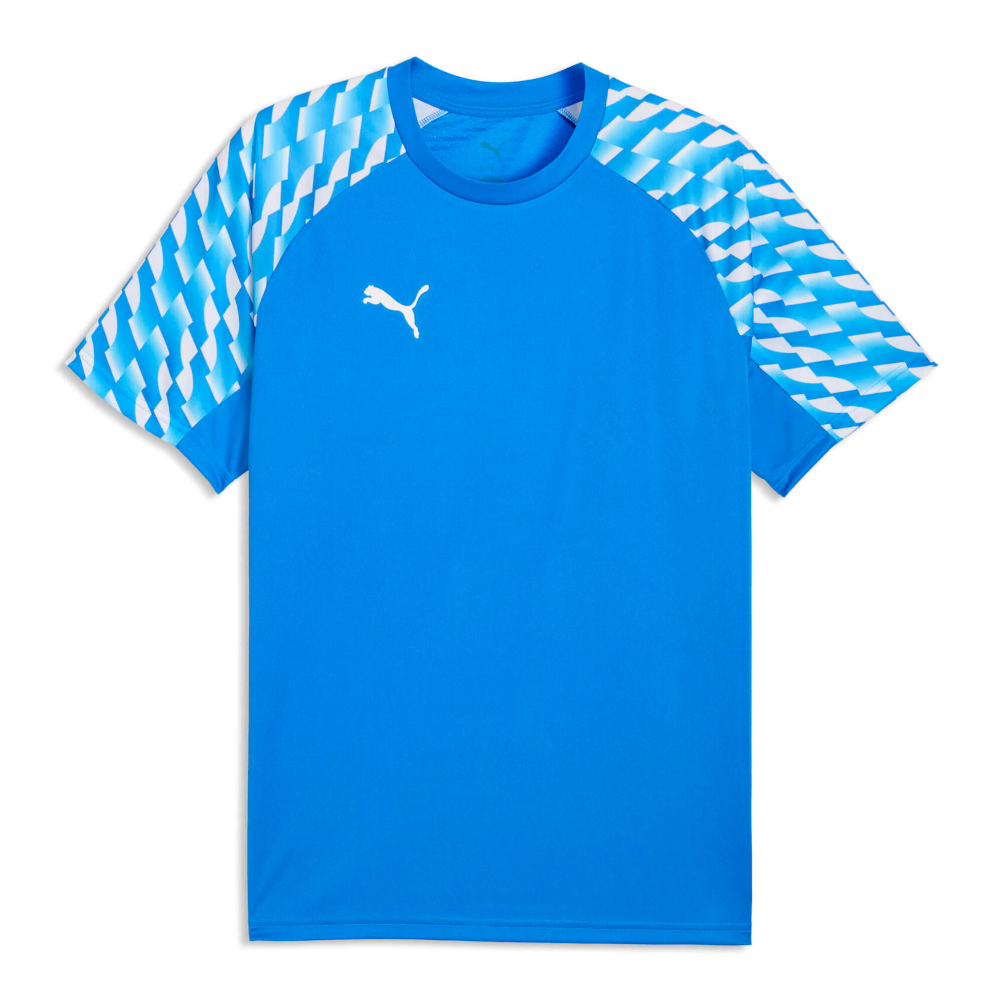 Donkerblauw / Wit / Mediterraan blauw