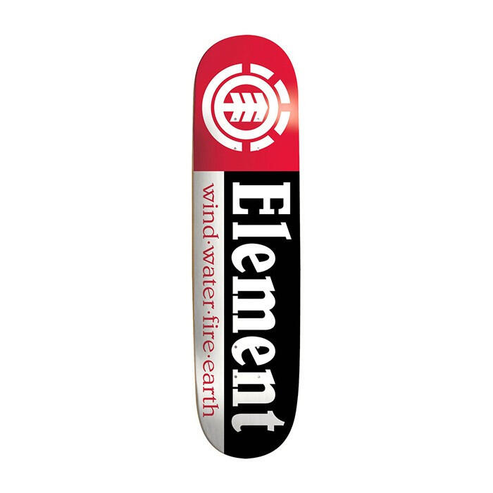 ELEMENT Planche skate Section Noir Blanc Rouge 7.75" 1/1