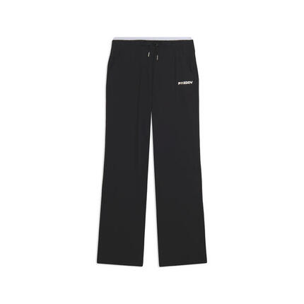 Pantalon à taille haute avec des bas légèrement évasés