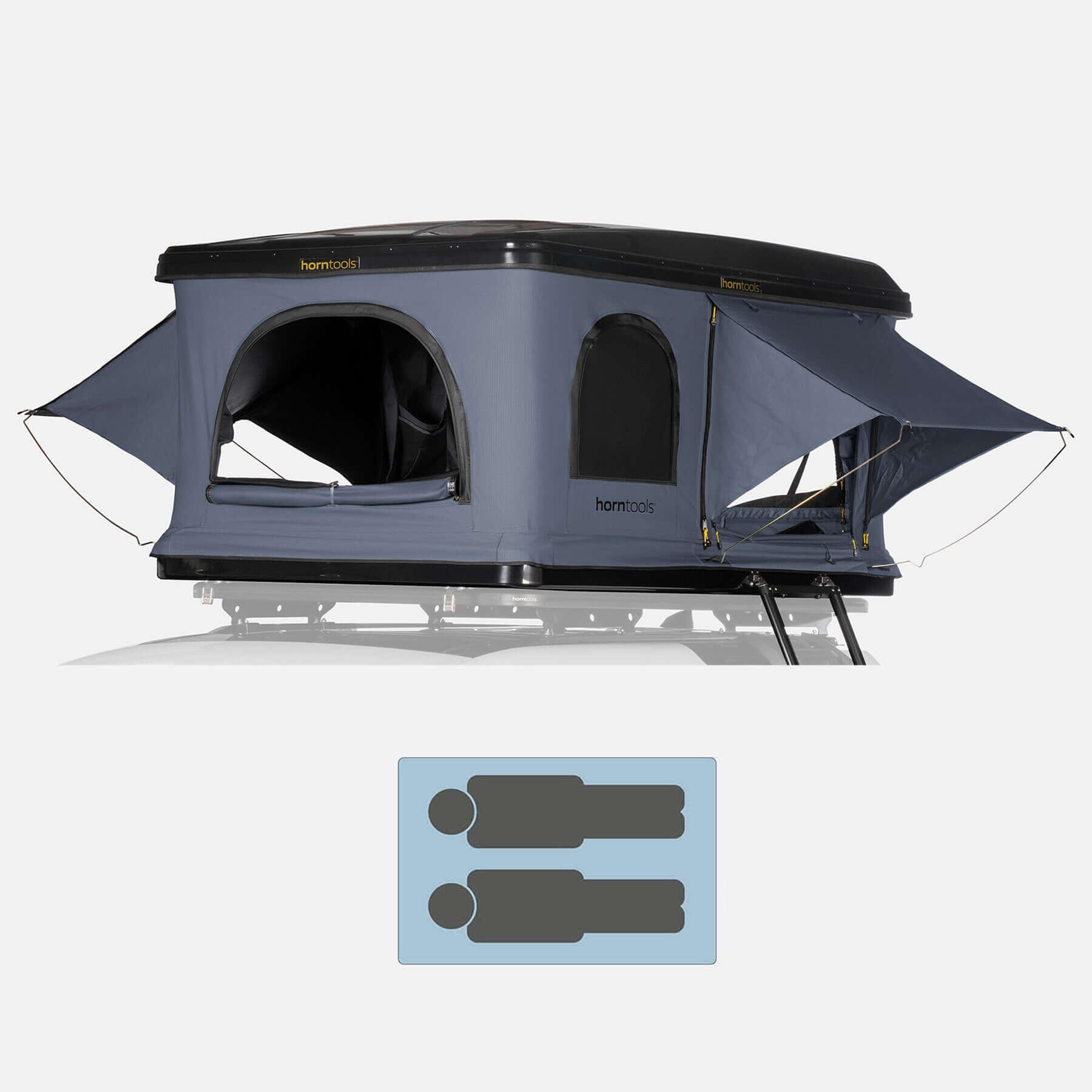 Dachzelt Hartschale Themis für 2 Personen – 140 cm 2/7