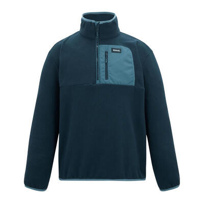 Heren frankie half zip fleece top (noordpool/zwart)