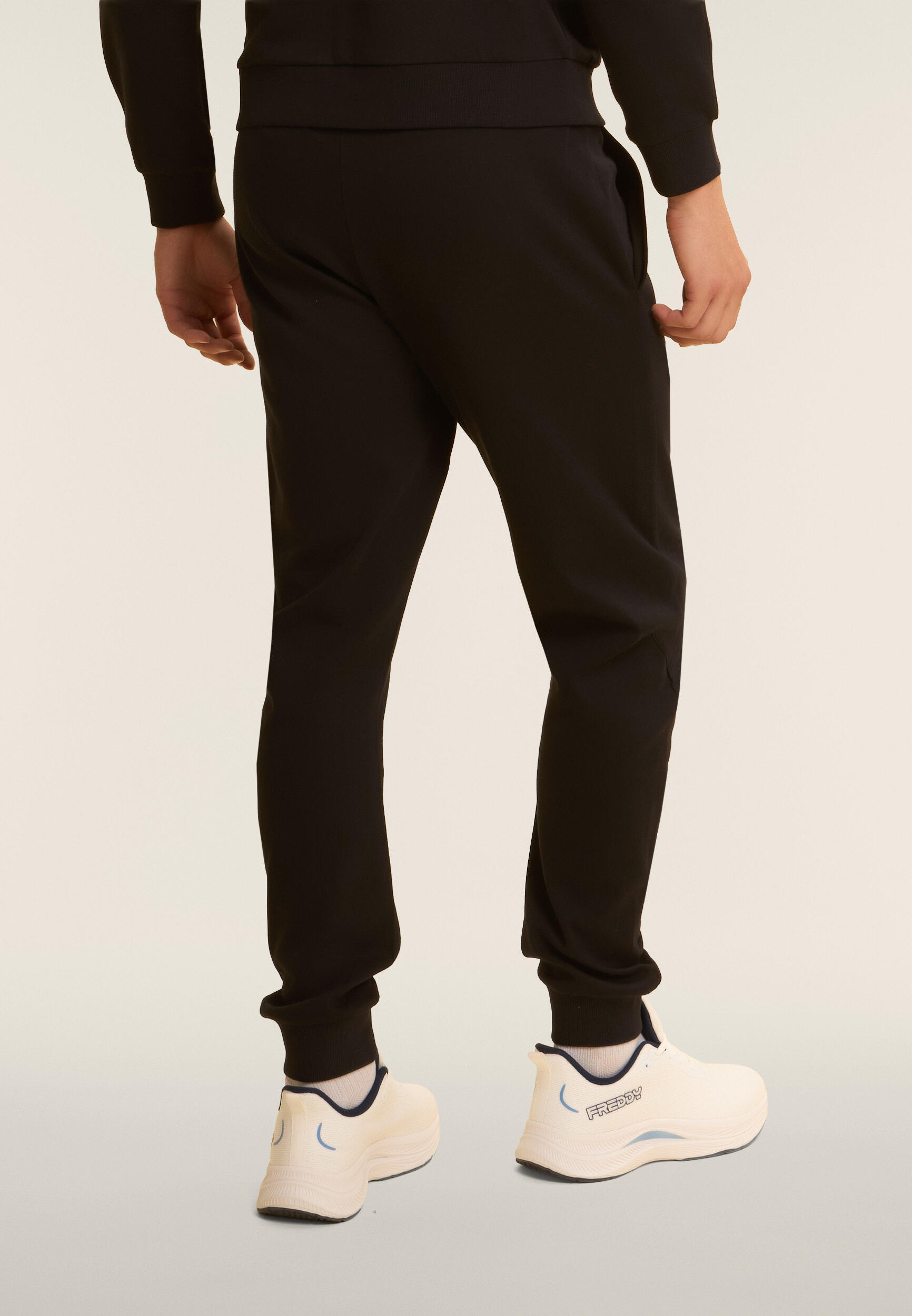 Tuta uomo zip e collo alto in cotone Interlock 5/5