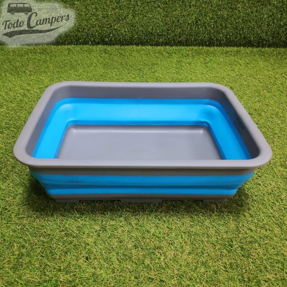 Cesta universal plegable de silicona azul sin asas 6/7
