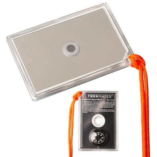 Trekmates - Notfall Signalspiegel mit Zielkompass