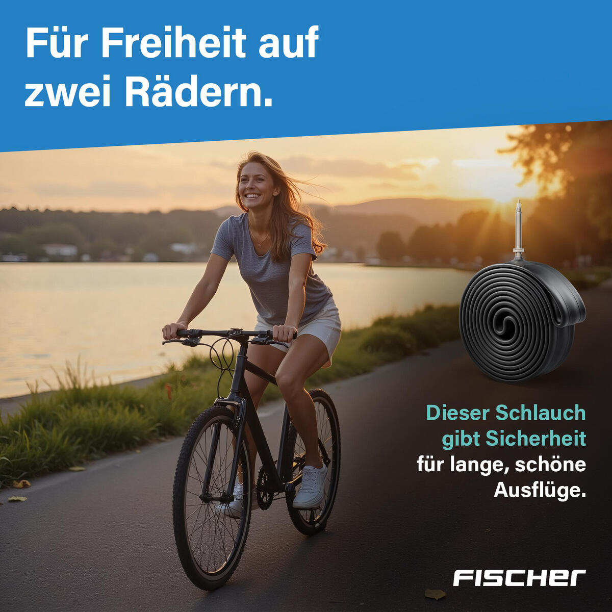 FISCHER Fahrradschlauch pannensicher 28 mittel SV 3/7