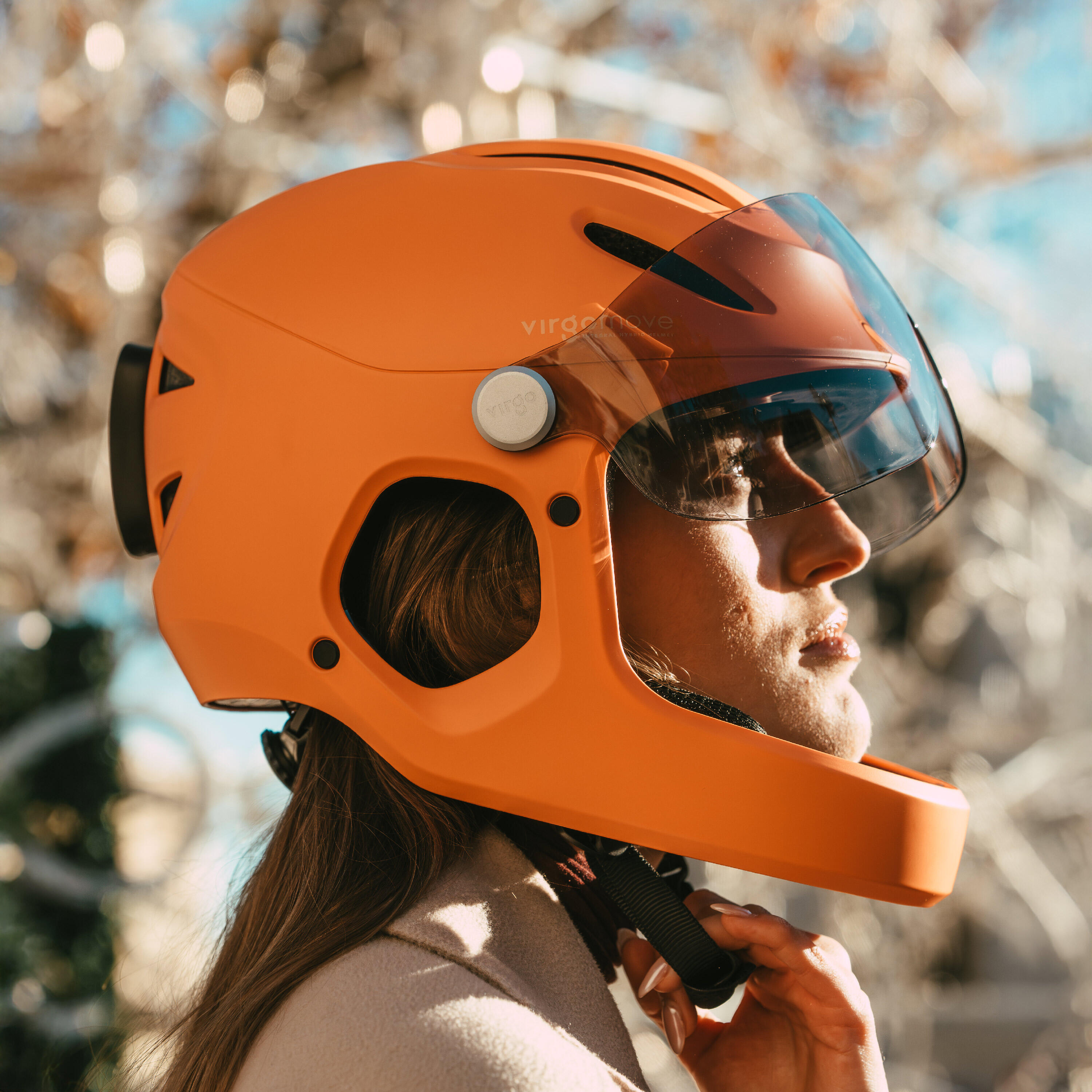 Casque Vélo Intégral VIRGOMOVE Avec Visière Et LED Arrière – Certifié NTA 8776 (45 Km/h) Pour Speedbike Et Trottinette