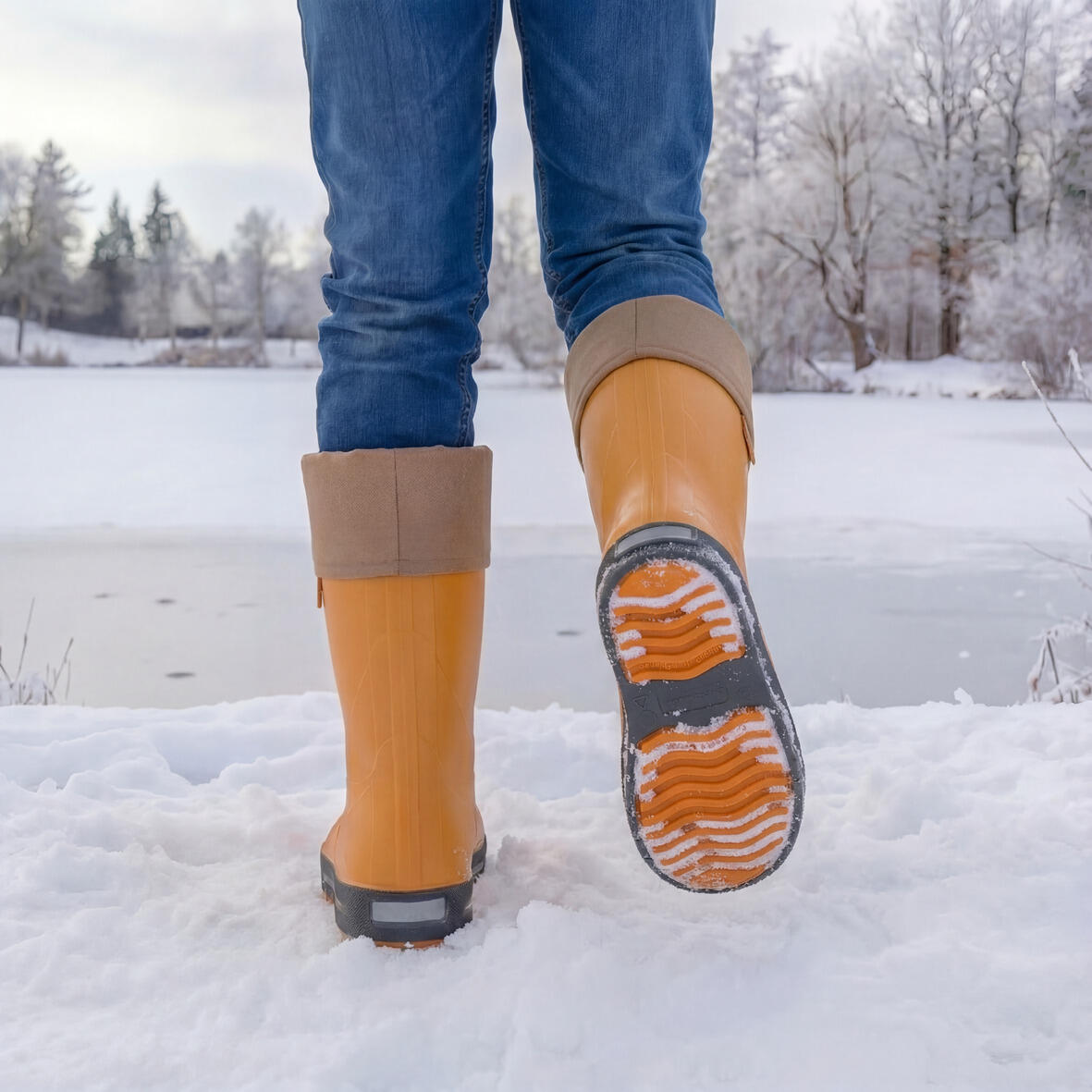 DUNLOP Botas PA0KM45 Puddle Jumper Turmeric Brown con forro de piel 7/7