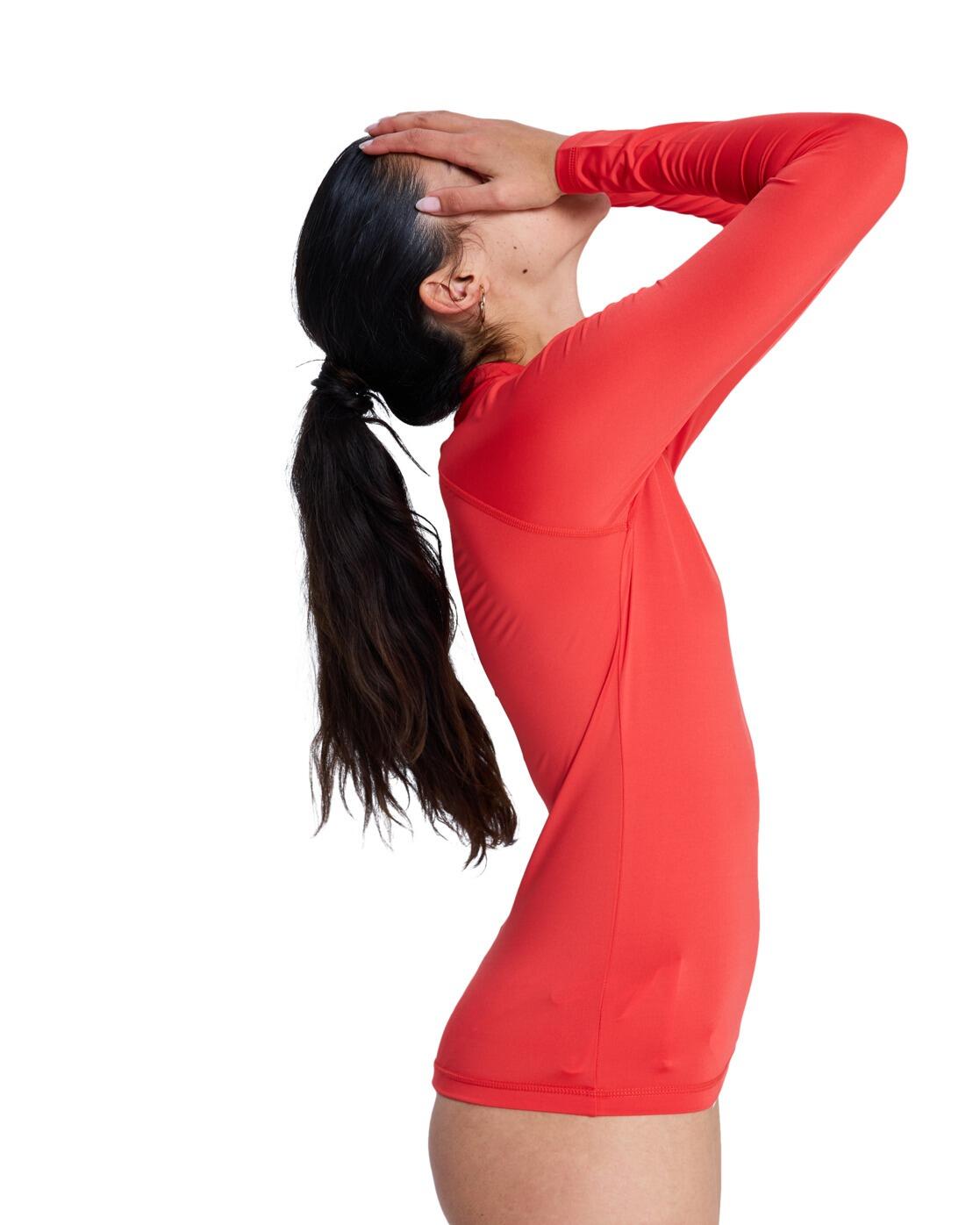 Lycra manches longues WHOLE HEARTED Rouge Femme 3/4
