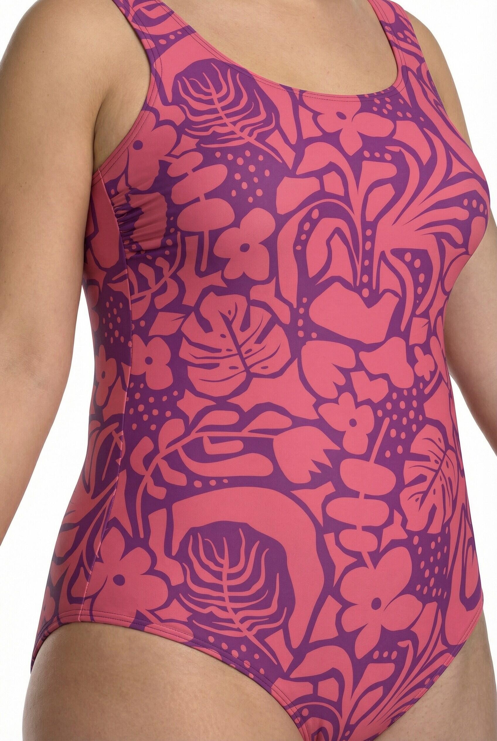 Femme Maillot de bain à fleurs sans bonnets souples décolleté rond 3/7