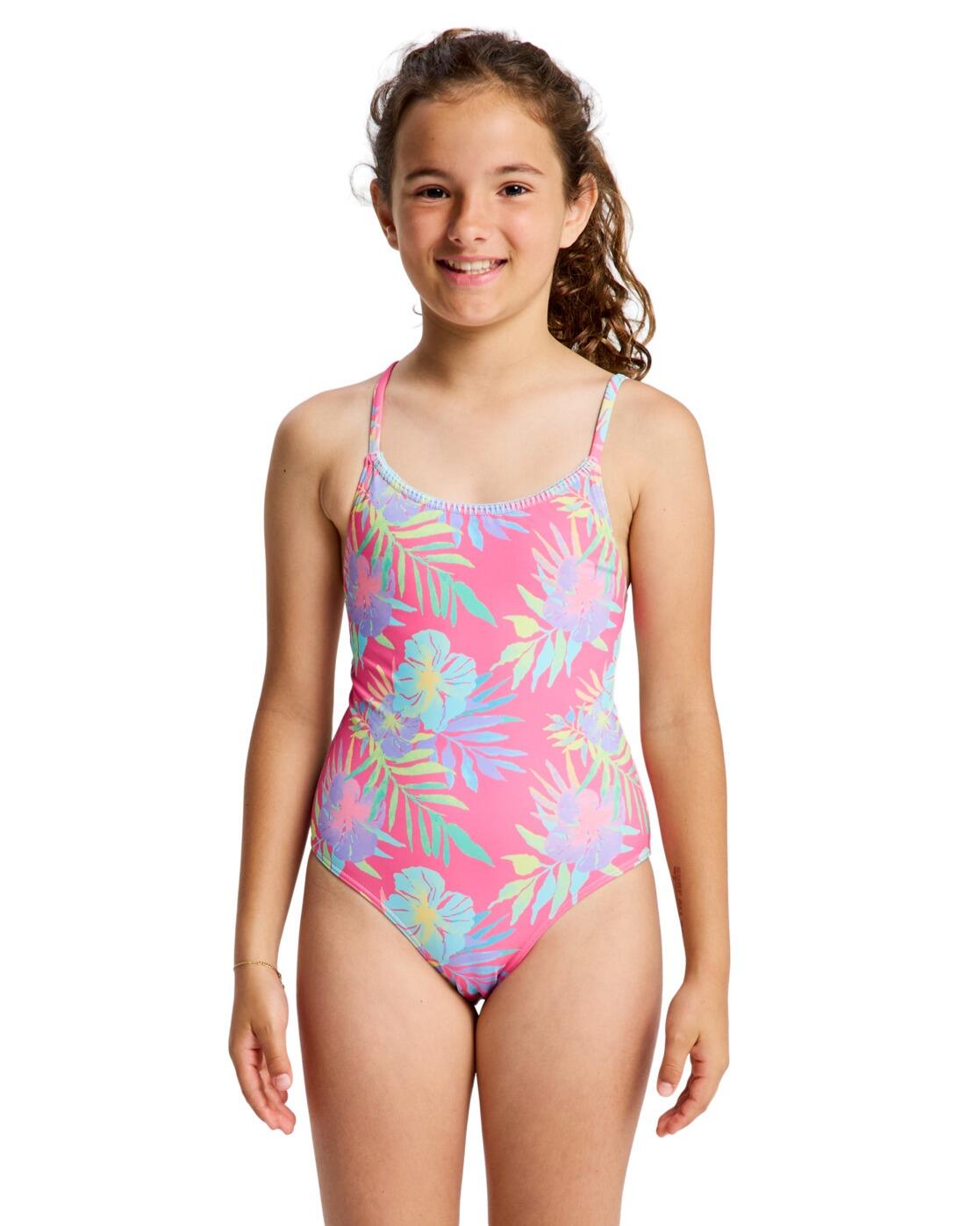 Roxy Badeanzug AQUARELLA Rosa Mädchen 6-16