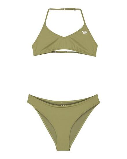 Zweiteiliges Bralette-Bikini-Set SOLID ACTIVE SET Grün Meisjes 6-16