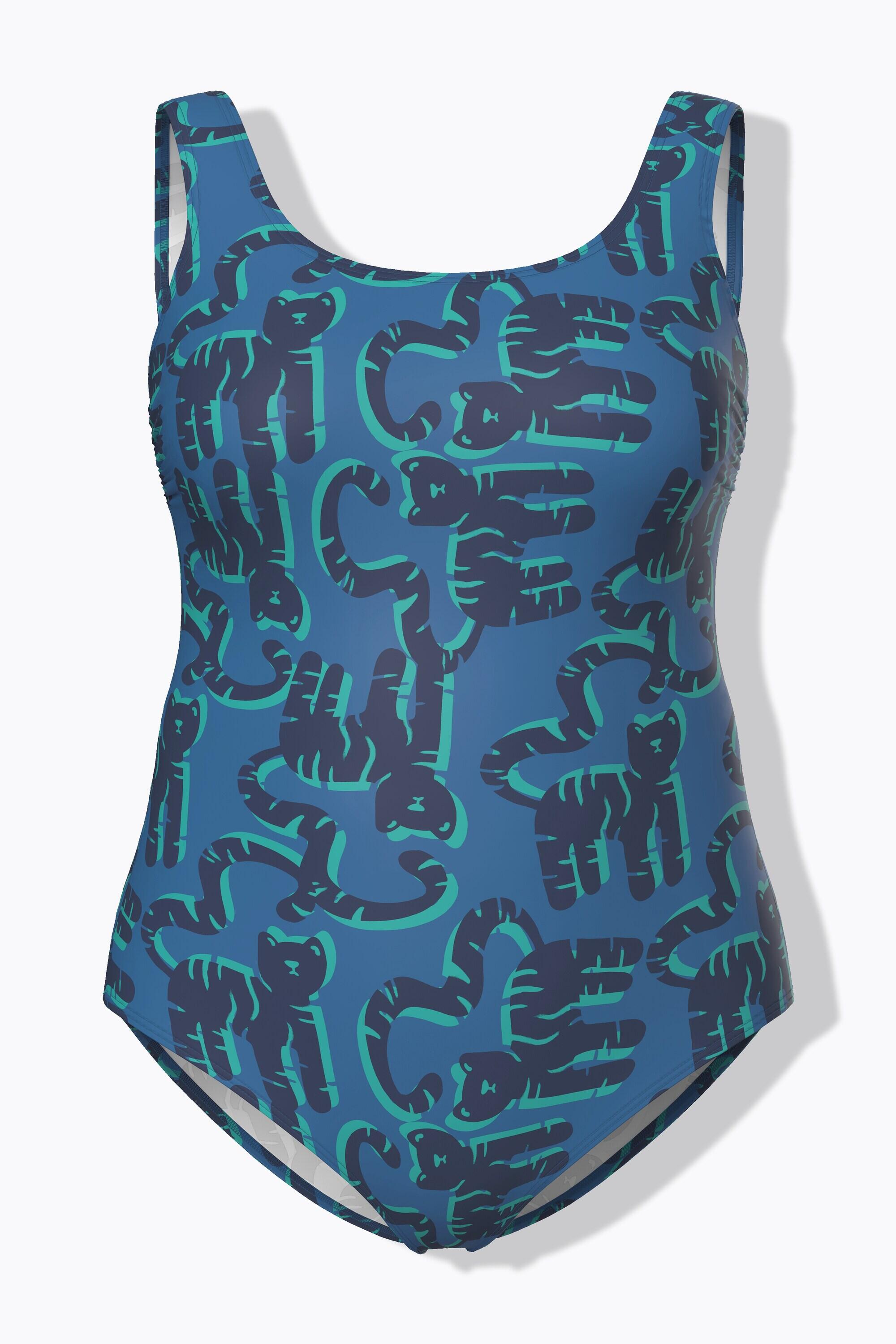 Femme Maillot de bain motif chats sans bonnets souples décolleté rond 7/7