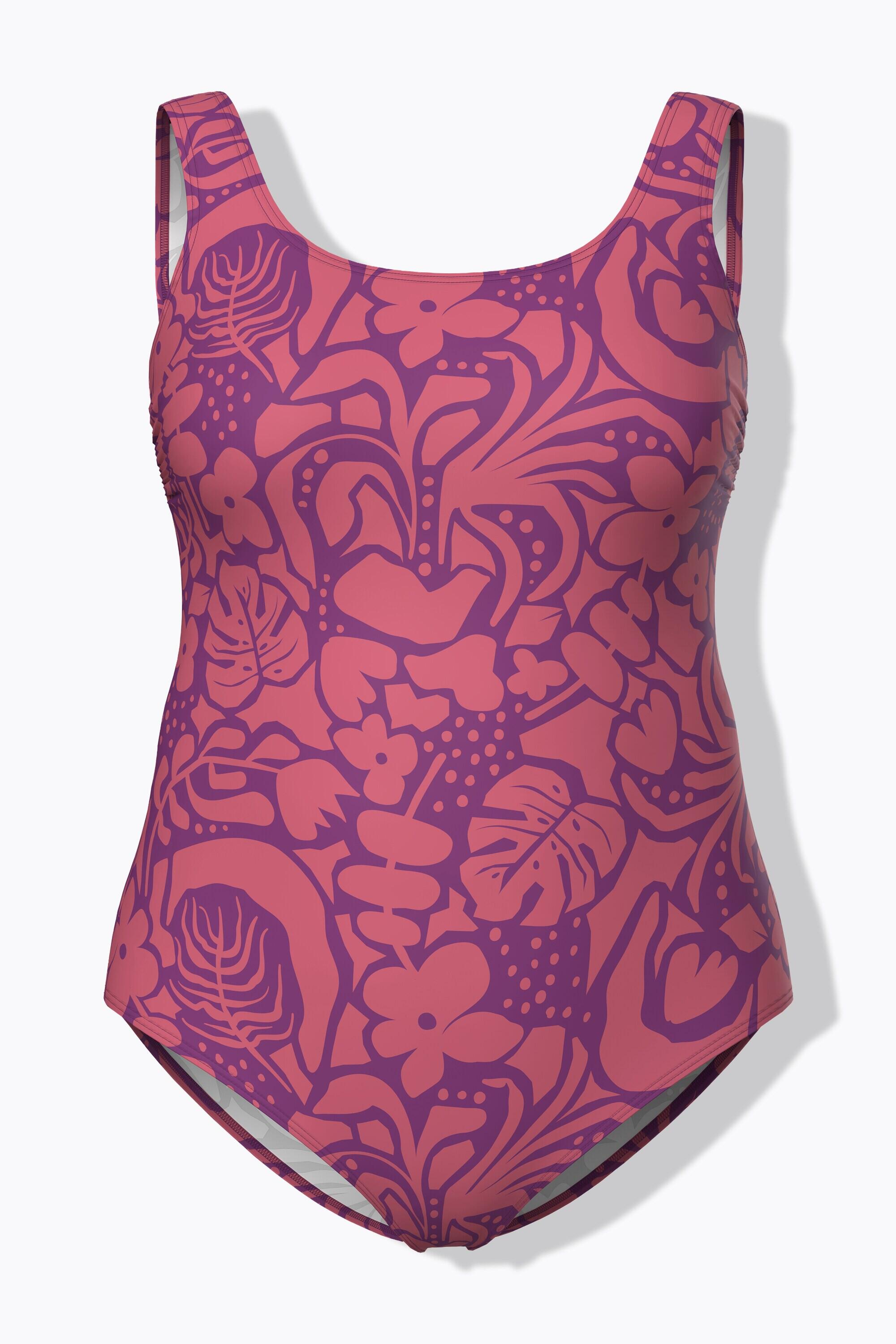 Femme Maillot de bain à fleurs sans bonnets souples décolleté rond 7/7