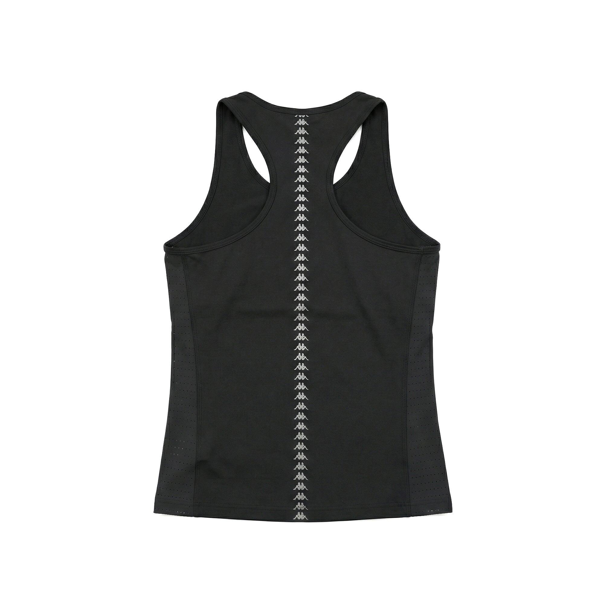 Canottiera da donna in poliestere nero da running 2/2