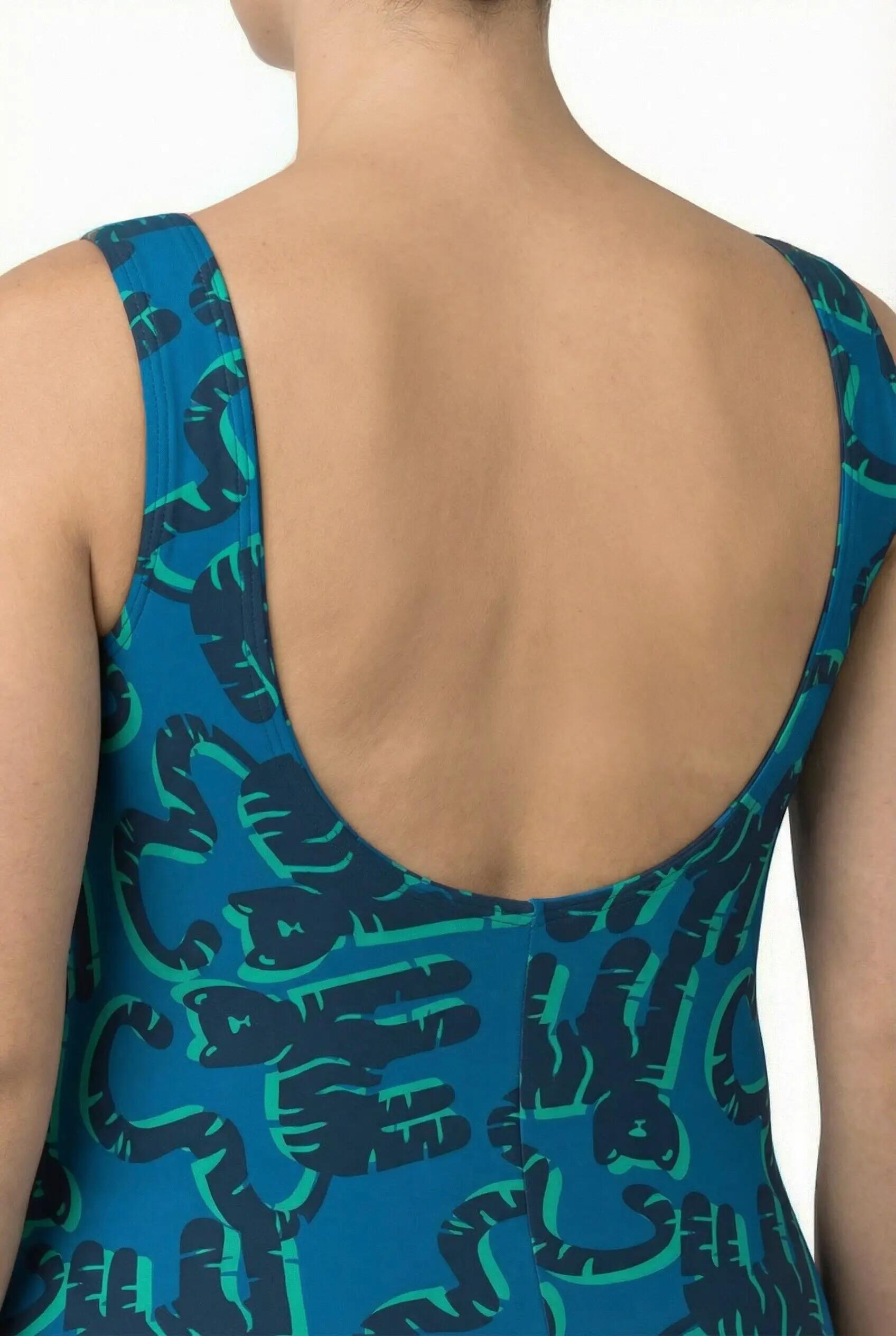 Femme Maillot de bain motif chats sans bonnets souples décolleté rond 10/13