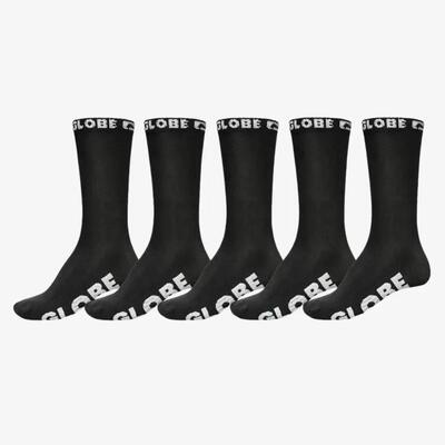 Globe blackout sokken 5pk zwart