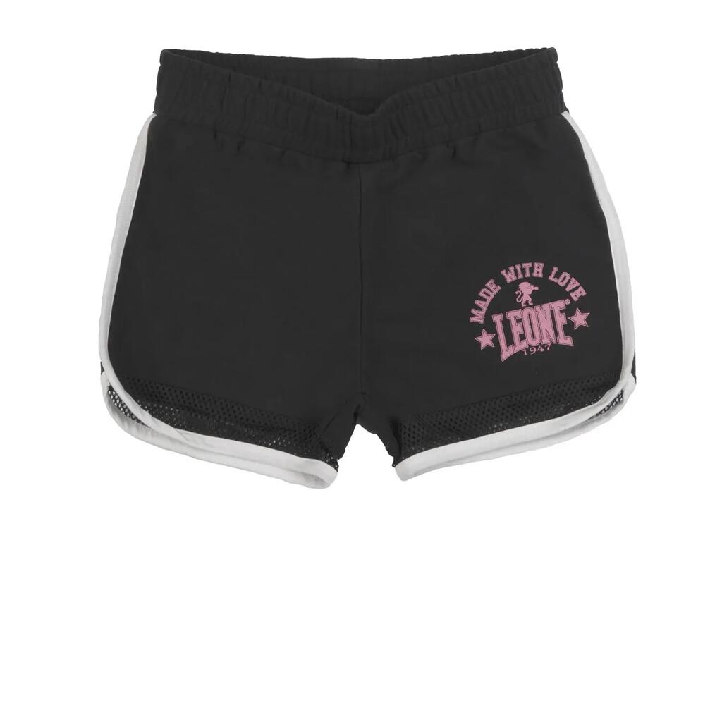 Leone 1947 Apparel girls' shorts in terry mesh. Lightweight and comfortable.