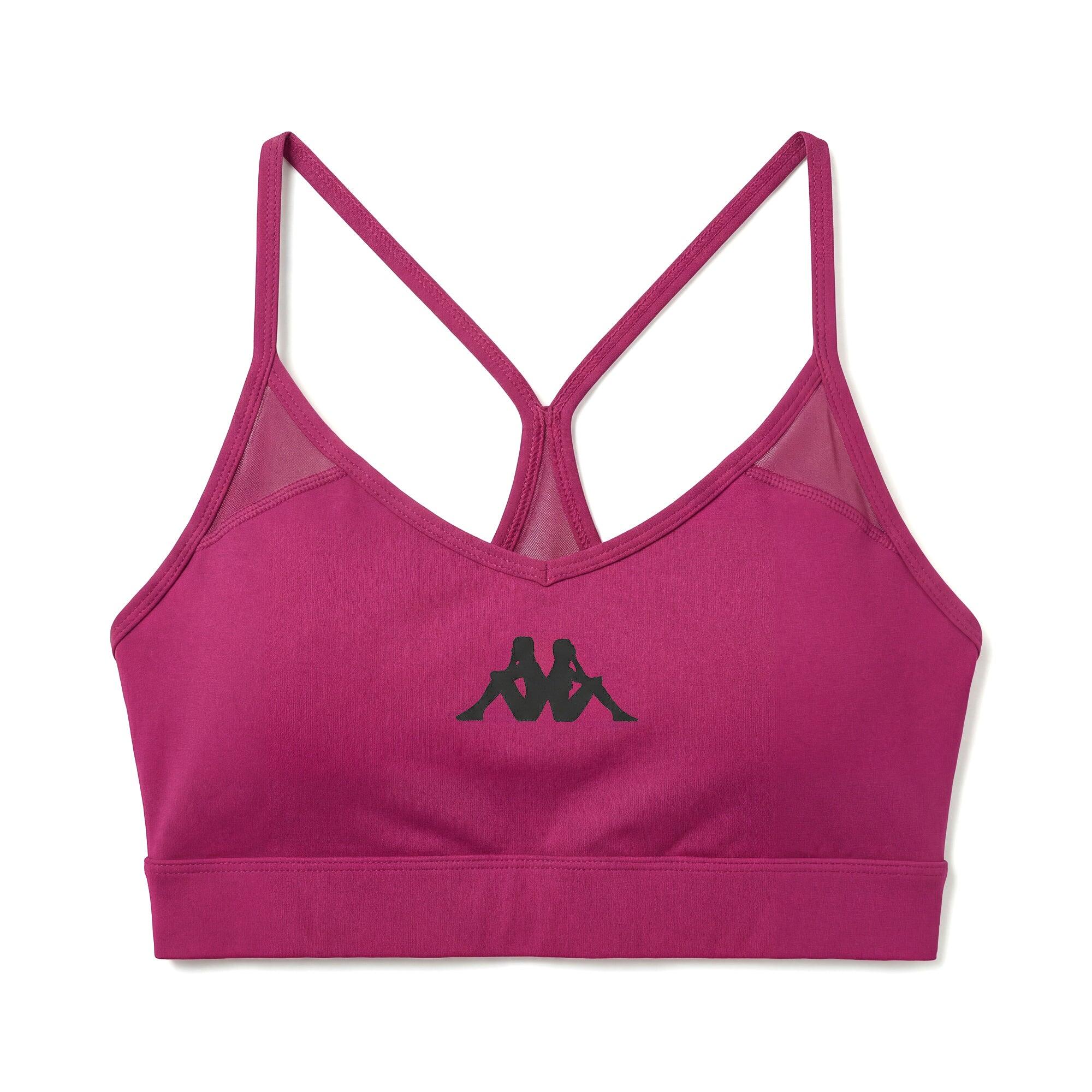 Top sportivo da donna in poliestere viola da training 2/3