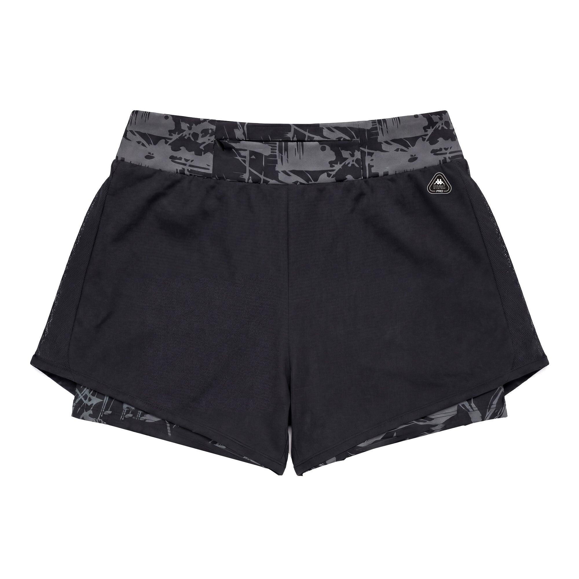 Pantaloncini sportivi da donna in poliestere nero da training 3/3