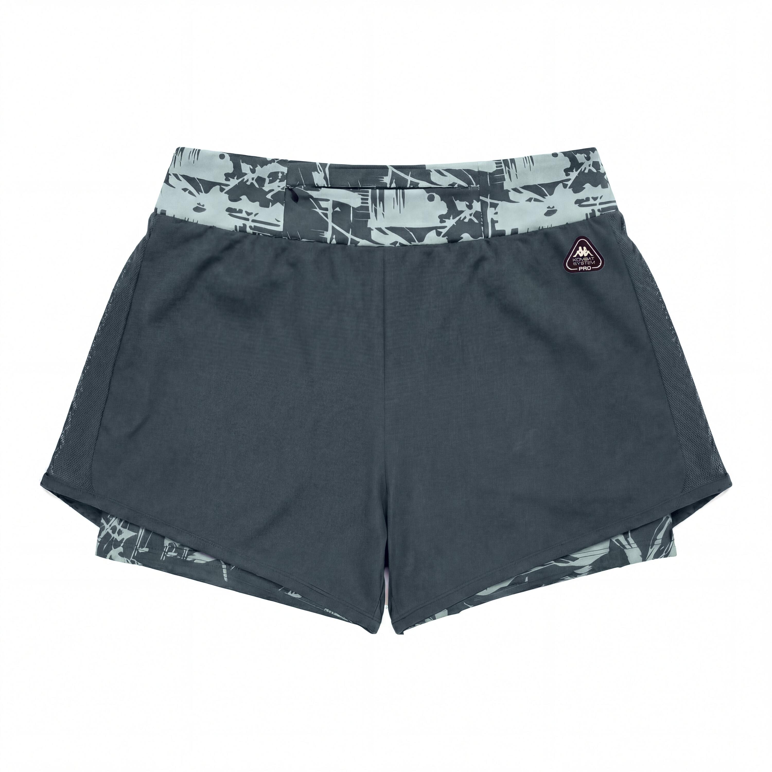 Pantaloncini sportivi da donna in poliestere blu da training 3/3