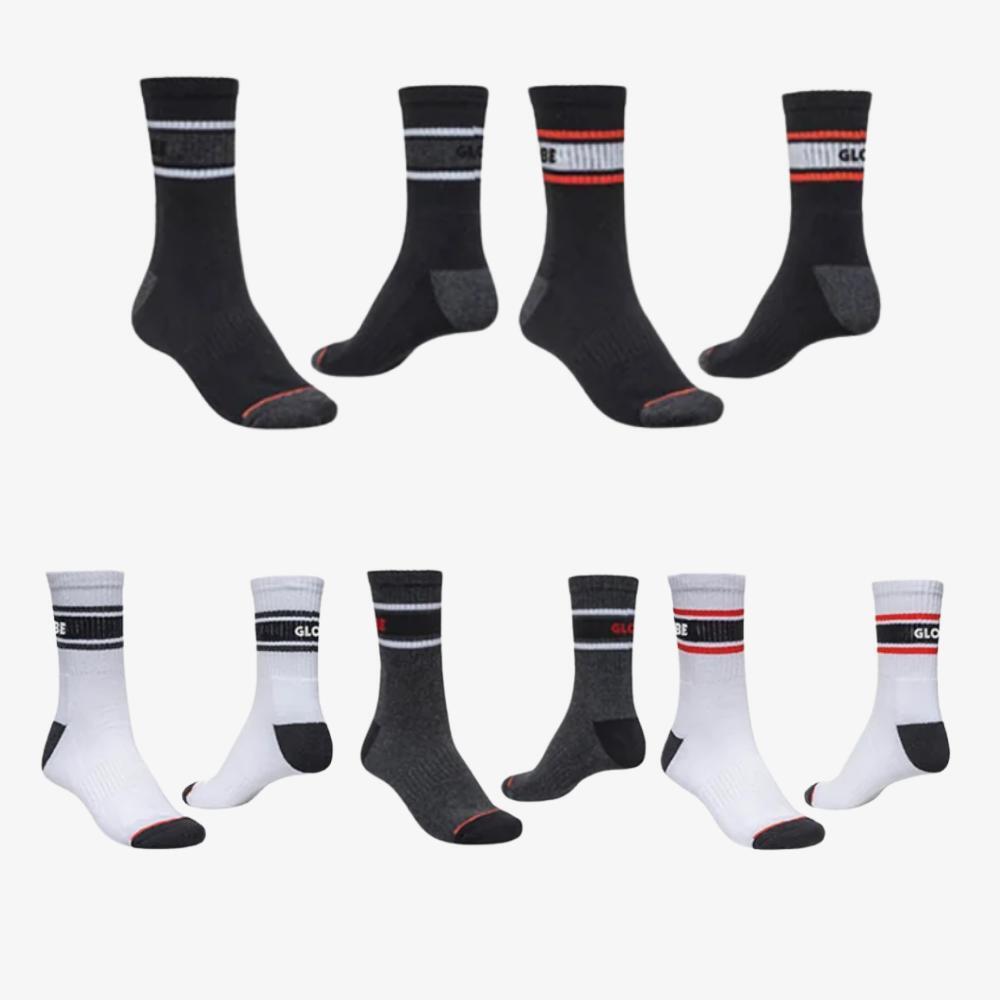 Juego de 5 calcetines Globe Triple Stripe Crew 2/7