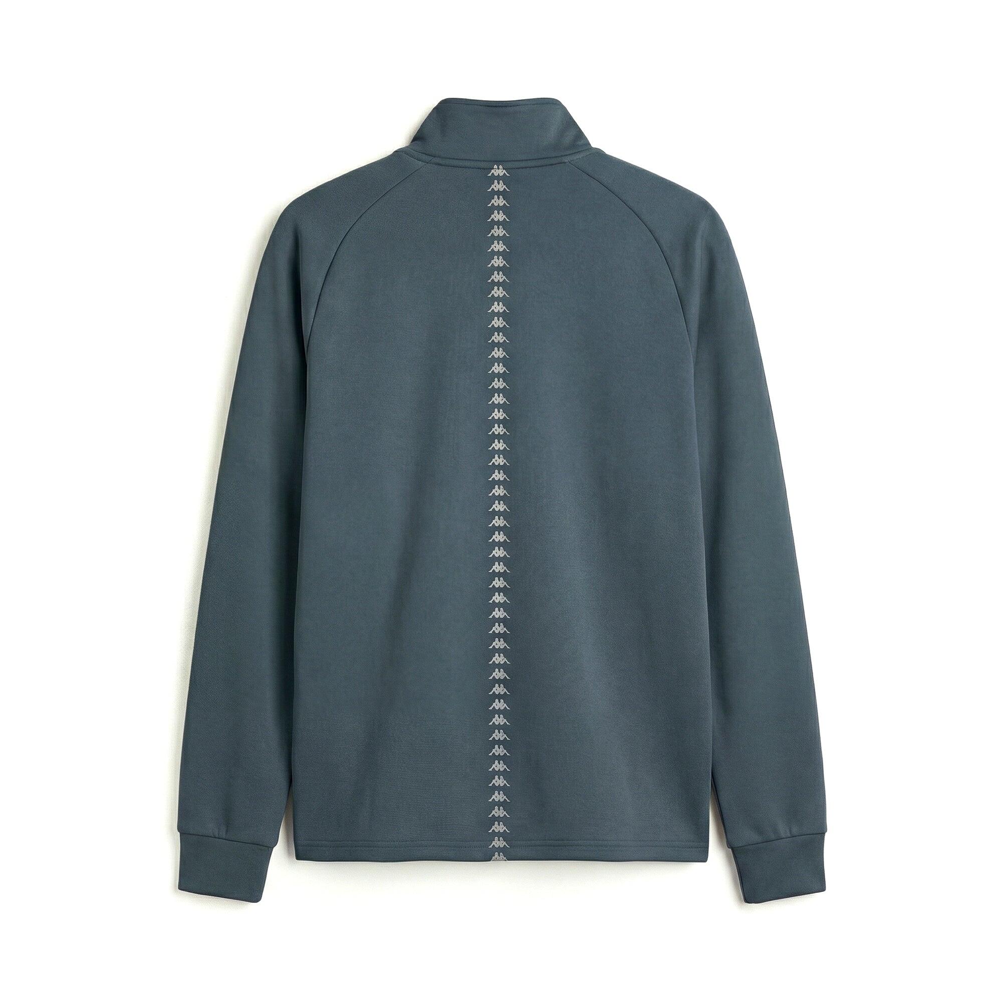 Felpa con zip da uomo in poliestere blu da running 3/6