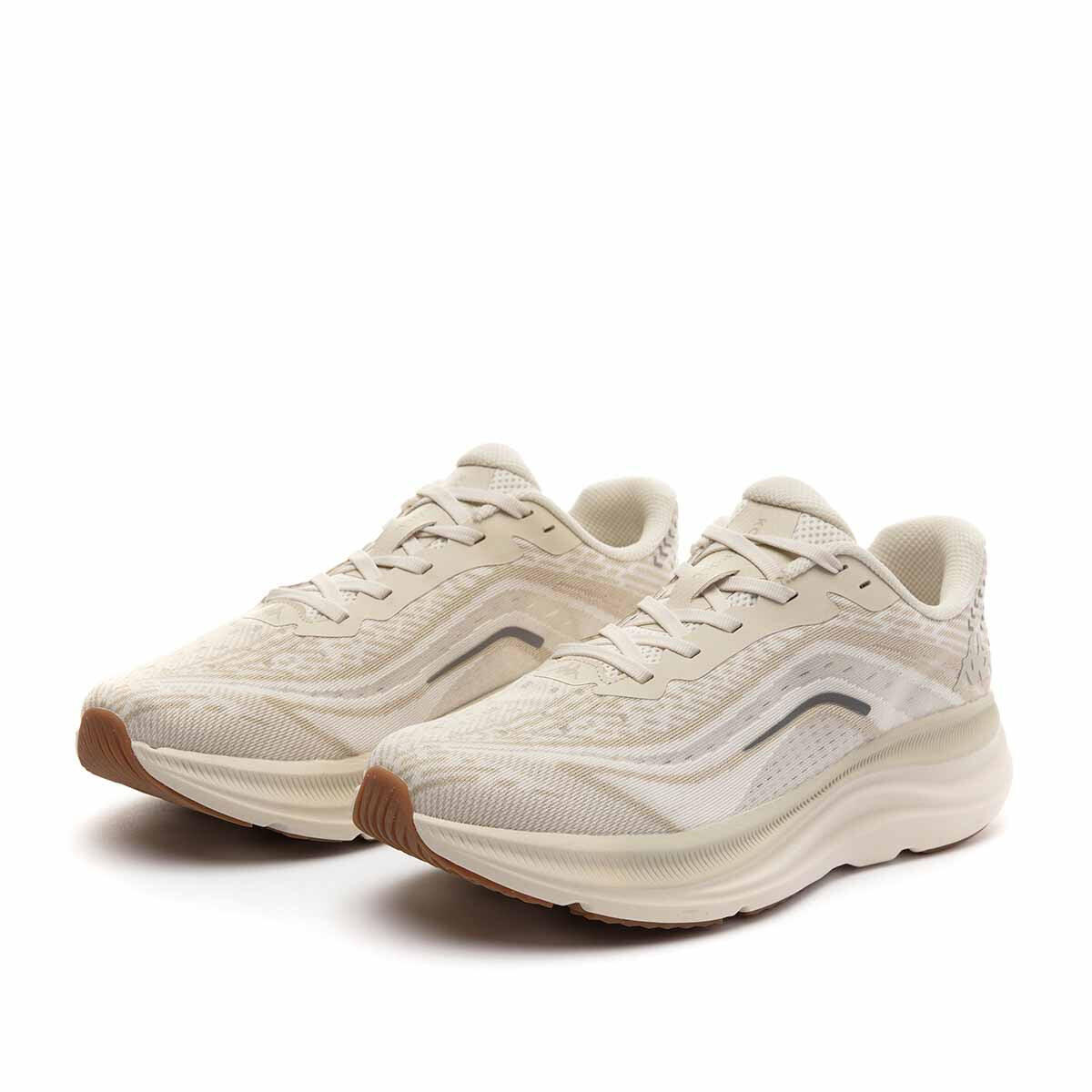 Sneakers da uomo donna in poliestere beige da running 2/7