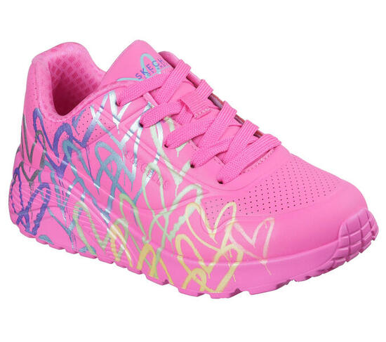 Skechers Uno Lite 314098L HPMT Bambina Sneakers Hot Pink Comode Sportive EU 30