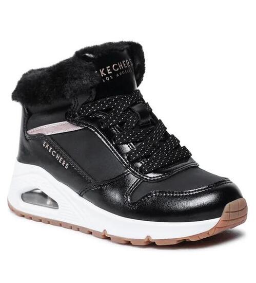 Buty dziecięce Skechers UNO COZY ON AIR 310518L-BKRG czarne 36