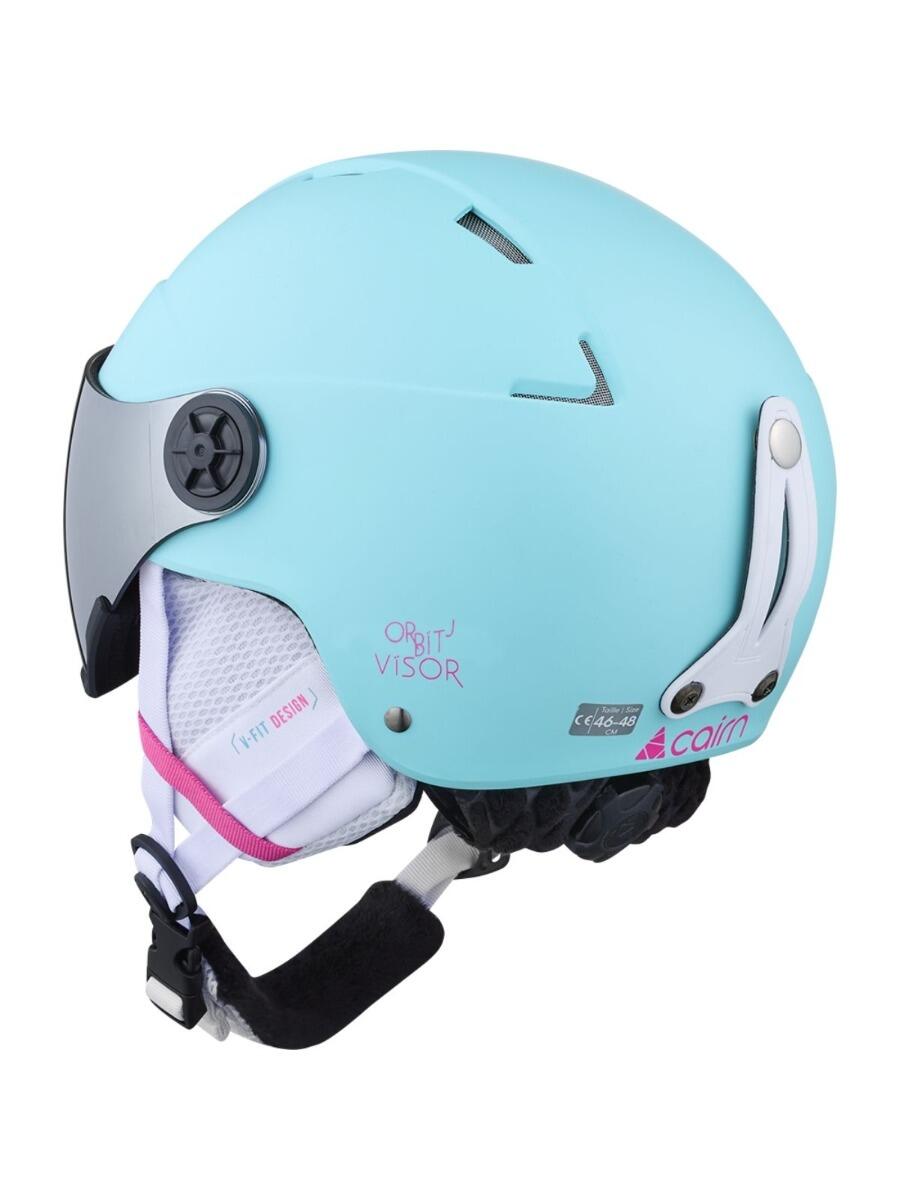 Casco de esquí infantil con visera - Orbit Visor - Turquesa Rosa Neón 3/3