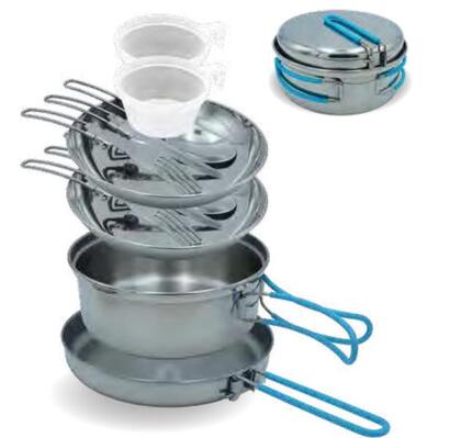 Popote Inox 2 Personnes Frendo - Kit Cuisine Camping Complet