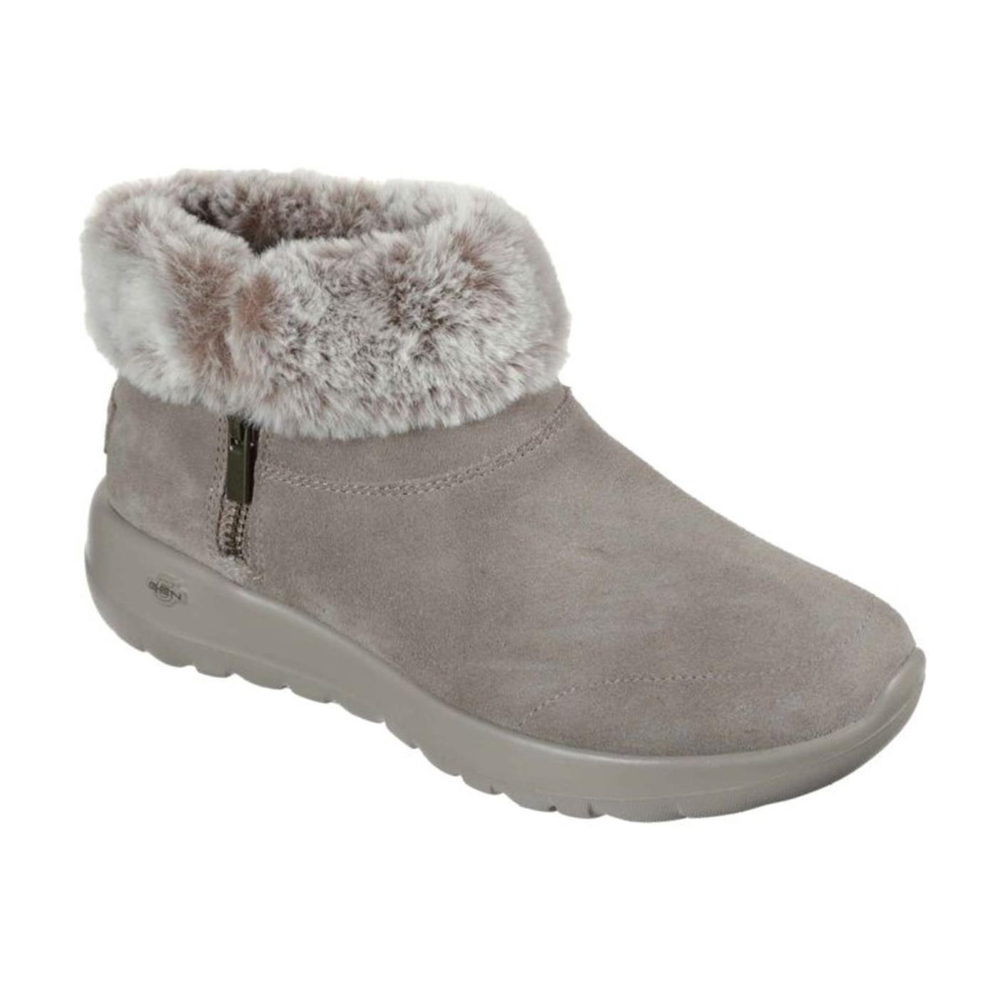Skechers Obuwie Damskie Zamszowe Botki Śniegowce Beżowe 39,5 1/1
