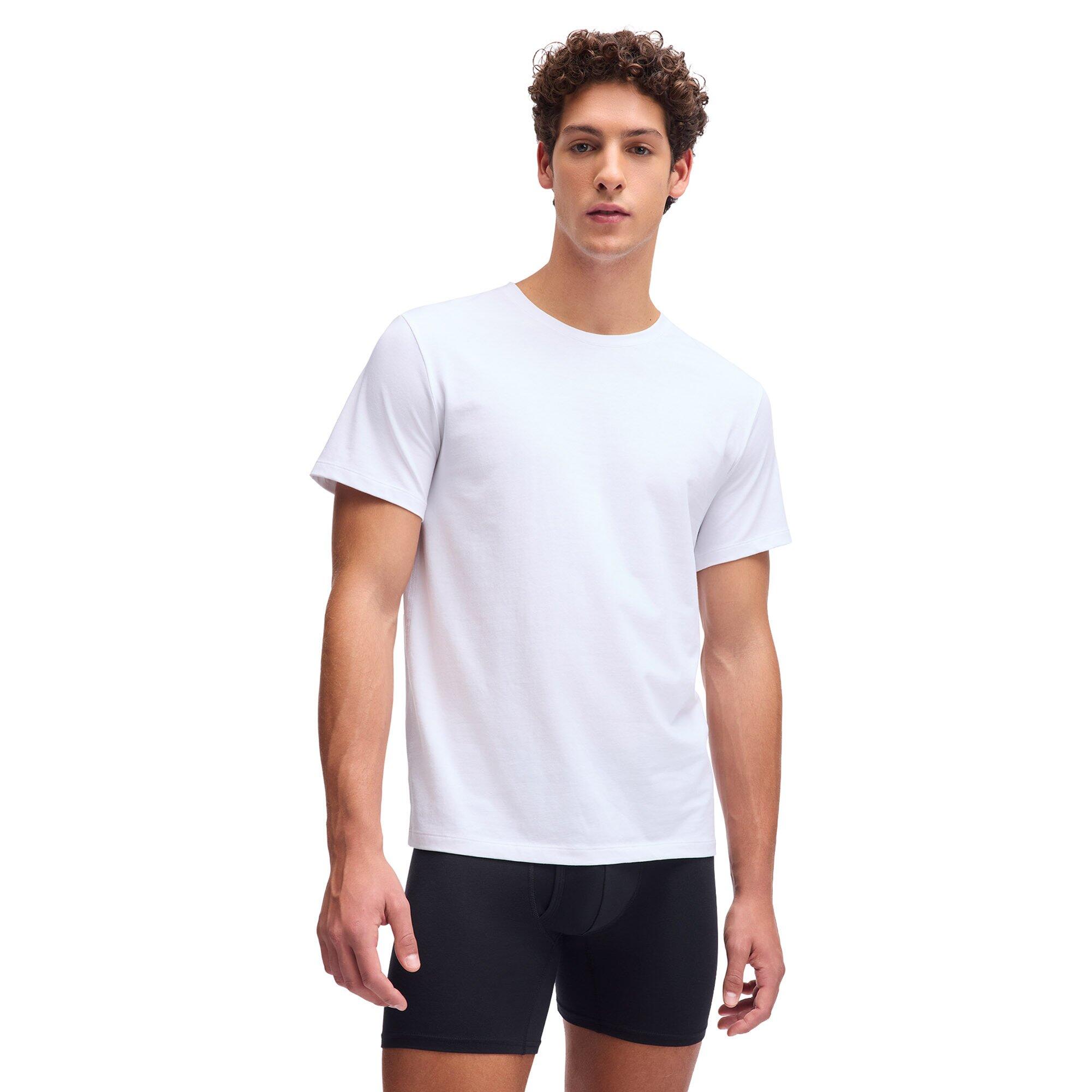T-shirt Hommes Paquet de 2 Confortable à porter-PERF COTTON CREW NECK 2PK 3/5