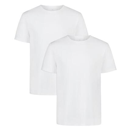 T-Shirt Herren 2er Pack Bequem sitzend-PERF COTTON CREW NECK 2PK